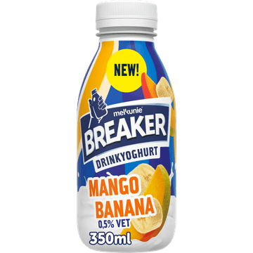 Melkunie Breaker Drinkyoghurt Mango Banaan 0,5% Vet 350 ml