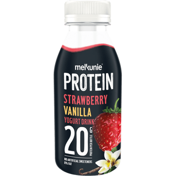 Melkunie Protein Aardbei & vanille Yoghurtdrink 330 ml