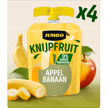 Jumbo Knijpfruit Appel Banaan 4 x 90 g
