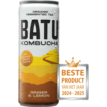 Batu Kombucha Organic Fermented Tea Ginger & Lemon 250 ml