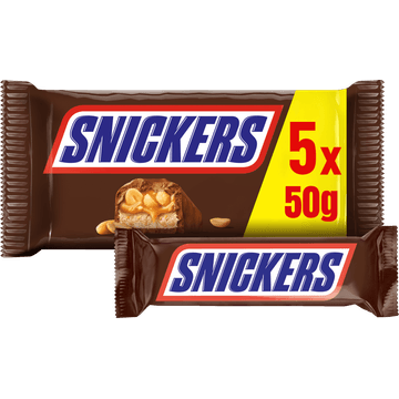 Snickers Chocolade pinda caramel repen 5-pack