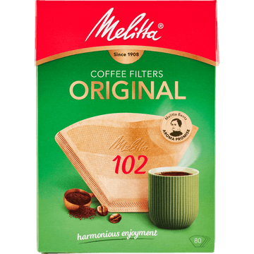 Melitta Original koffiefilters 102 Bruin 80 stuks