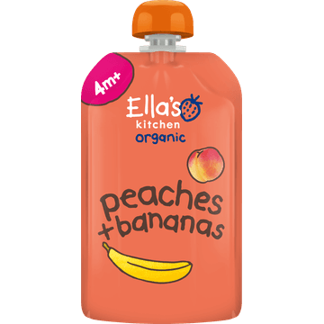 Ella's Kitchen Perziken + bananen 4+ biologisch 120 g