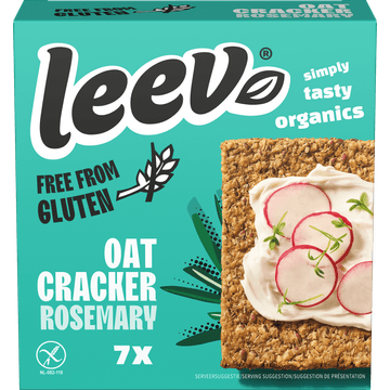 Leev® bio FREE FROM GLUTEN oatcracker rosemary 100g