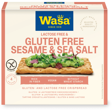 Wasa Gluten- & Lactosevrij Knäckebröd Sesame & Sea Salt 240 g
