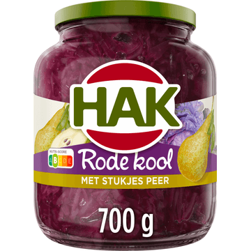 Hak Rode Kool met Stukjes Peer 700 g