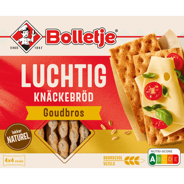 Bolletje Luchtig Knäckebröd Goudbros 4 x 4 Stuks 240 g