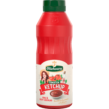 Oliehoorn Tomaten Ketchup Fris & Licht Gekruid 465 ml