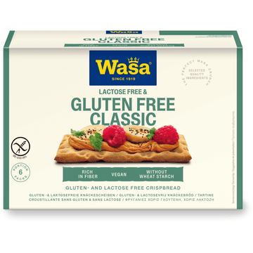 Wasa Lactose Free & Gluten Free Classic 6 Portion 240 g