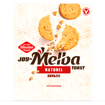 Van der Meulen Joy of Melba Toast Naturel Rondjes 90 g