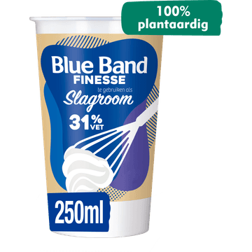 Blue Band Finesse 100% Plantaardig Alternatief voor Slagroom 31% Vet 250 ml