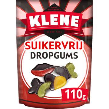 Klene Dropgums Suikervrij 110g