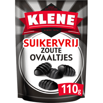 Klene Drop Zoute Ovaaltjes Suikervrij 110g