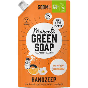 Marcel's Green Soap Orange Jasmine Handzeep Refill Pack 500 ml