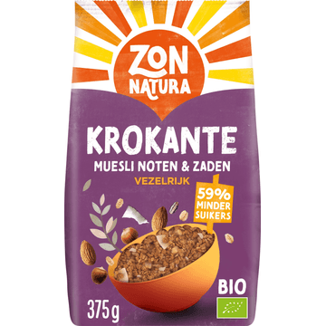 Zonnatura Bio Krokante Muesli Noten en Zaden 375 g