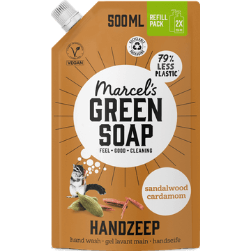 Marcel’s Green Soap handzeep Sandelhout & Kardemom Navulling - 500ml