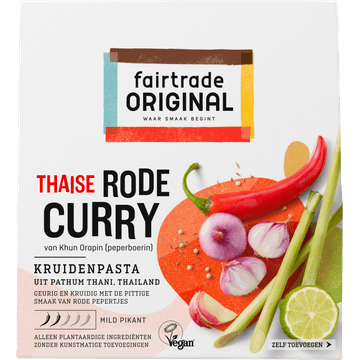 Fairtrade Original Thaise Rode Curry Kruidenpasta 70 g