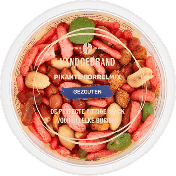 Handgebrand Pikante Borrelmix Gezouten 200 g