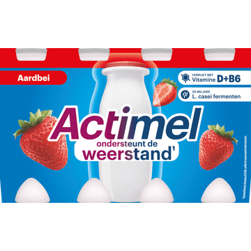 Actimel Drinkyoghurt Aardbei 8 x 100ml