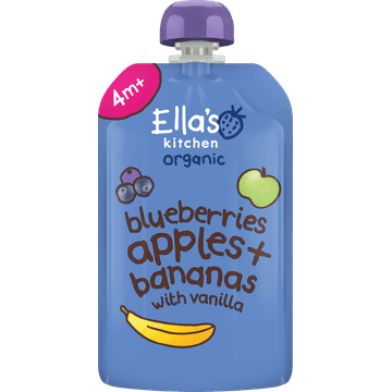 Ella's Kitchen Blauwe bessen, appels, bananen 4+ biologisch 120 g
