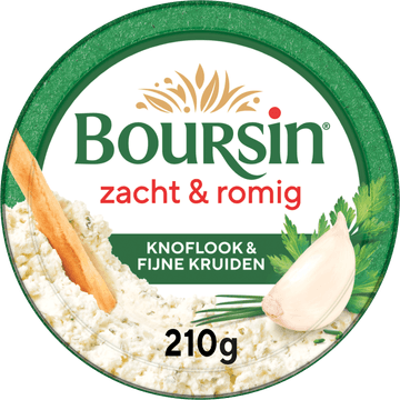 Boursin Zacht & Romig Knoflook en Fijne Kruiden 210 g