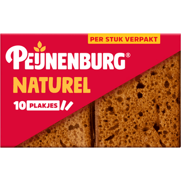 Peijnenburg ontbijtkoek naturel 10-pack per stuk verpakt
