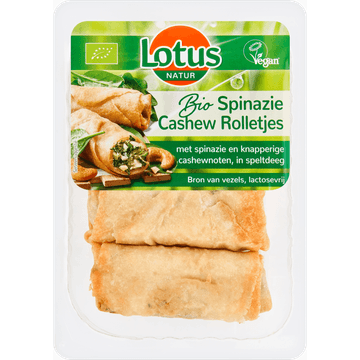 Lotus Natur Bio Spinazie Cashew Rolletjes 200 g