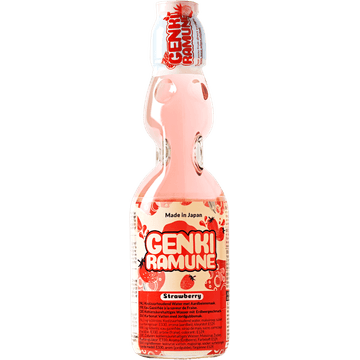 GENKI RAMUNE Soda Drank Aardbei 200ml