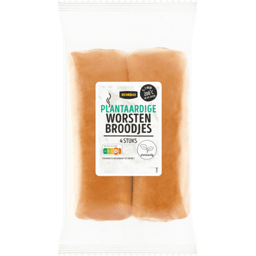 Jumbo Plantaardige Worstenbroodjes 4 Stuks