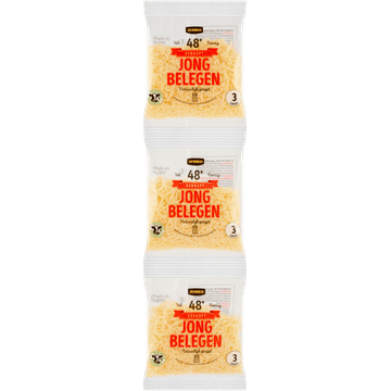 Jumbo Geraspt Jong Belegen Kaas 48+ 3 x 50 g