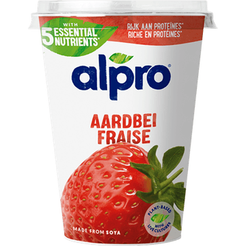 Alpro Plantaardige Variatie Op Yoghurt Aardbei 500g