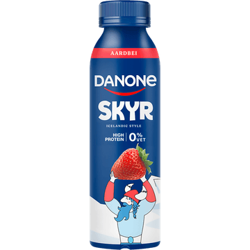 Danone Skyr Drink Aardbei Protein 0% Vet 270 ml