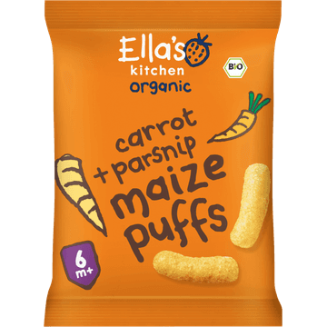 Ella's Kitchen Maize puffs wortel + pastinaak 6+ biologisch 20 g