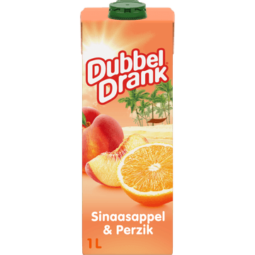 DubbelDrank Sinaasappel & Perzik met Appel 1 L