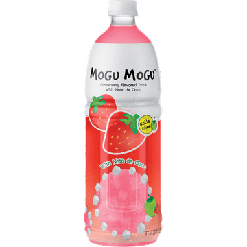 Mogu Mogu Aardbeiensmaak met Nata de Coco 1000 ml