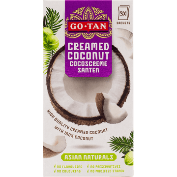 Go-Tan Creamed Coconut Cocoscreme Santen 3 x 50 g