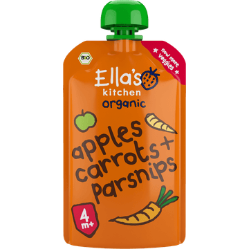 Ella's Kitchen Wortels, appels + pastinaak 4+ biologisch 120 g