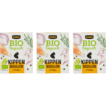 Jumbo biologisch kippen bouillonblokjes 3 x 6 stuks