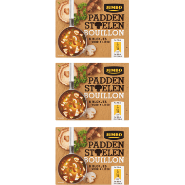 Jumbo paddenstoelen bouillonblokjes 3 x 8 stuks