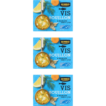 Jumbo Vis bouillonblokjes 3 x 8 stuks