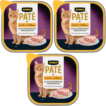 Jumbo Paté met Eend & Kalkoen 3 x 100 g