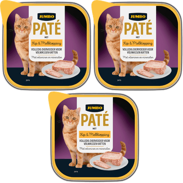 Jumbo Paté met Kip & Melktopping 3 x 100 g
