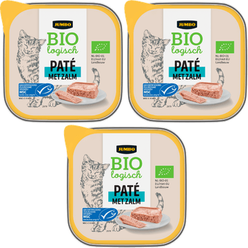 Jumbo Biologisch Pate met Zalm 3 x 100 g