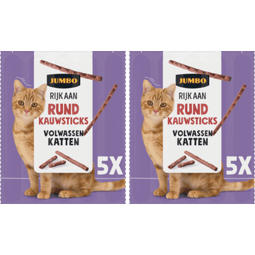 Jumbo Kauwsticks Rund 2 x 5 Stuks