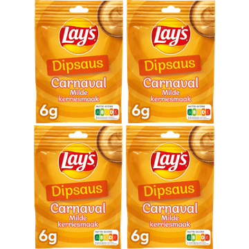 Lay's Dipsaus Carnaval Milde Kerriesmaak 4 x 6 g