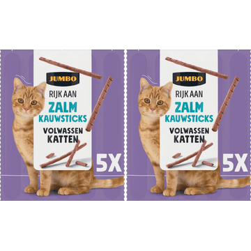 Jumbo Kauwsticks Zalm 2 x 5 Stuks