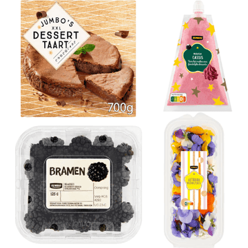 Chocolade kerstdessert, cassis (8 pers.)