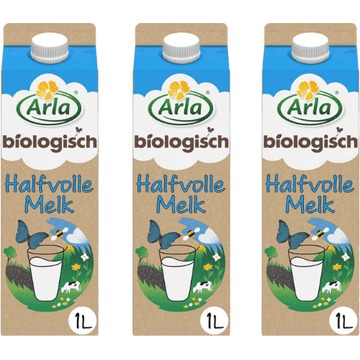 Arla Biologisch Halfvolle Melk 3x 1 L