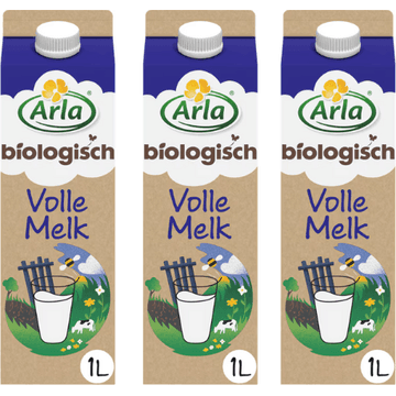 Arla Biologisch Volle Melk 3x 1 L