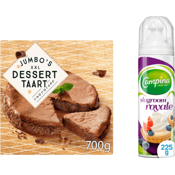 Chocolade kerstdessert & slagroom (8 pers.)